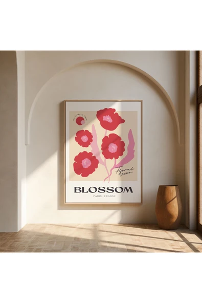 Pegziz Sanatsal Çiçek Duvar Dekor Posteri 60x90cm. ürün görseli 1
