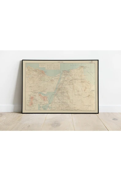 Pegziz Fas Tanca Şehir Planı Eski Haritası Sanatsal Duvar Dekorasyon Poster 60x90cm. ürün görseli 1