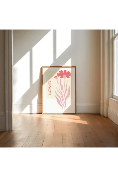Pegziz Sanatsal Çiçek Duvar Dekor Posteri 60x90cm. ürün görseli 1