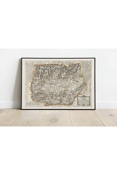 Pegziz Ispanya Jaen 1787 Şehir Planı Haritası Sanatsal Duvar Dekorasyon Poster 60x90cm. ürün görseli 1