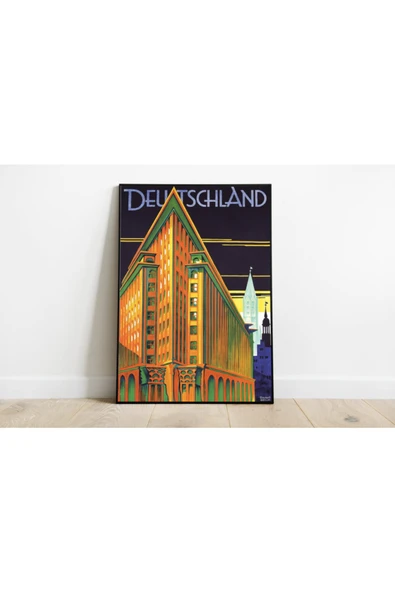 Pegziz Almanya Vintage Sanatsal Poster 50x70cm. ürün görseli 1