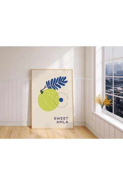 Pegziz Tropikal Alma Üzümü Sanatsal Poster 50x70 Cm ürün görseli 1