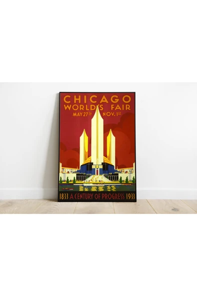 Pegziz Chicago Vintage Dekoratif Poster 50x70cm. ürün görseli 1