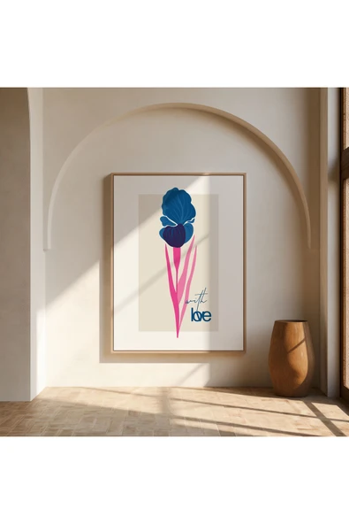 Pegziz Sanatsal Çiçek Duvar Dekor Posteri 60x90cm. ürün görseli 1