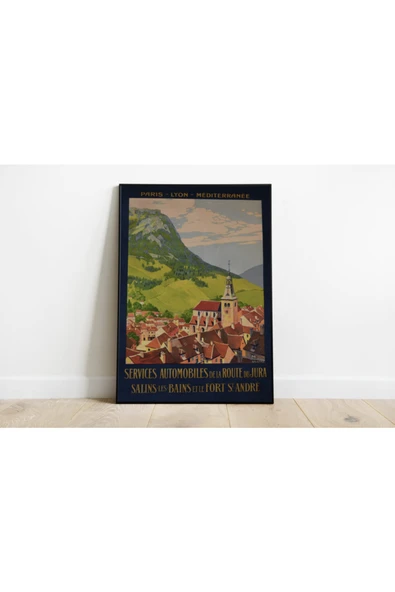 Pegziz Fransa Vintage Sanatsal Poster 60x90cm. ürün görseli 1