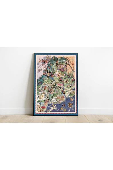 Pegziz Maine 1932 Haritası Sanatsal Duvar Dekorasyon Poster 60x90cm. ürün görseli 1