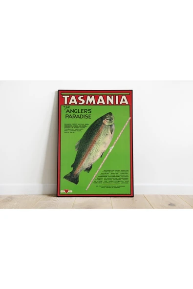 Pegziz Tazmanya Vintage Sanatsal Poster 60x90cm. ürün görseli 1