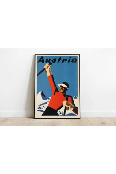 Pegziz Avusturya Vintage Sanatsal Poster 60x90cm. ürün görseli 1
