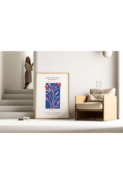 Pegziz Sanatsal Çiçek Duvar Dekor Posteri 60x90cm. ürün görseli 1