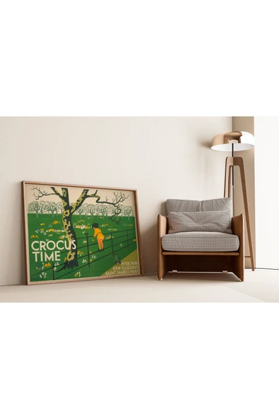Pegziz Dekoratif Hyde Park Londra Sanatsal Vintage Reklam Afişi Poster 50x70cm. ürün görseli 1