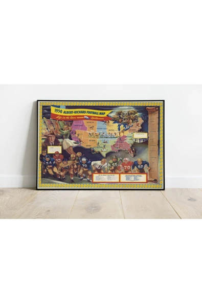 Pegziz Abd Amerikan Futbol Ligi Sanatsal Duvar Dekorasyon Poster 60x90cm. ürün görseli 1
