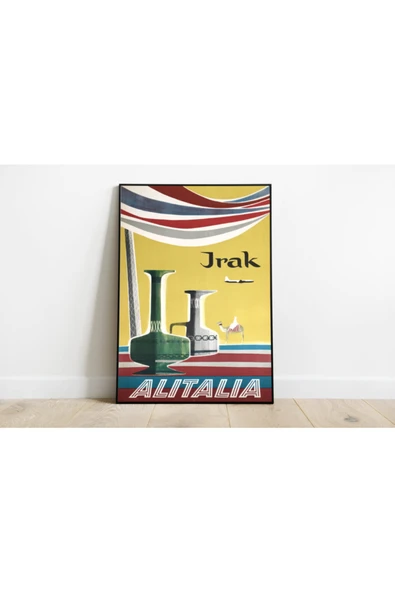 Pegziz Irak Vintage Sanatsal Poster 40x50cm. ürün görseli 1
