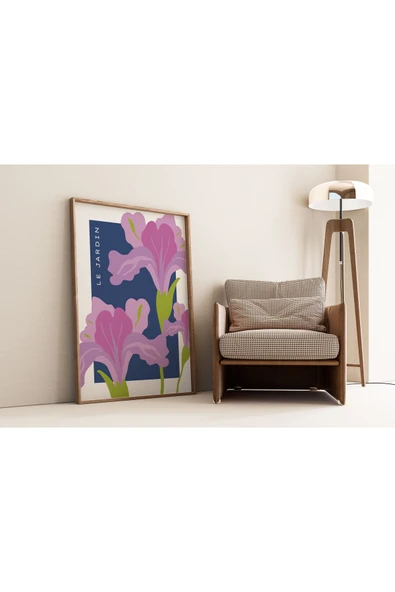 Pegziz Sanatsal Çiçek Duvar Dekor Posteri 60x90cm. ürün görseli 1