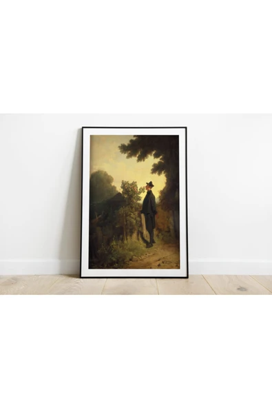 Pegziz Carl Spitzweg Sanatsal Duvar Dekorasyon Poster 60x90cm. ürün görseli 1