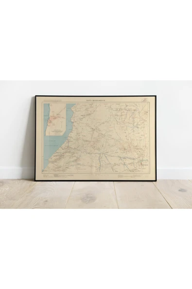 Pegziz Fas Marakeş 1906 Şehir Planı Haritası Sanatsal Duvar Dekorasyon Poster 60x90cm. ürün görseli 1