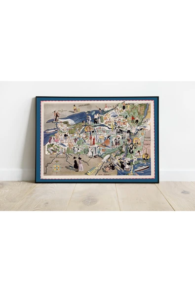 Pegziz New York 1932 Haritası Sanatsal Duvar Dekorasyon Poster 60x90cm. ürün görseli 1