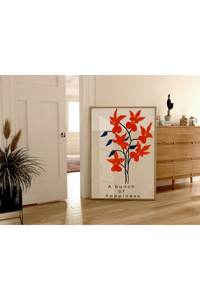 Pegziz Sanatsal Çiçek Duvar Dekor Posteri 60x90cm. ürün görseli 1