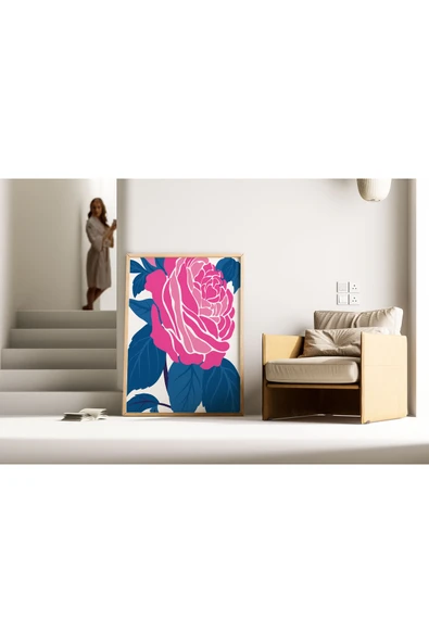 Pegziz Sanatsal Çiçek Duvar Dekor Posteri 60x90cm. ürün görseli 1