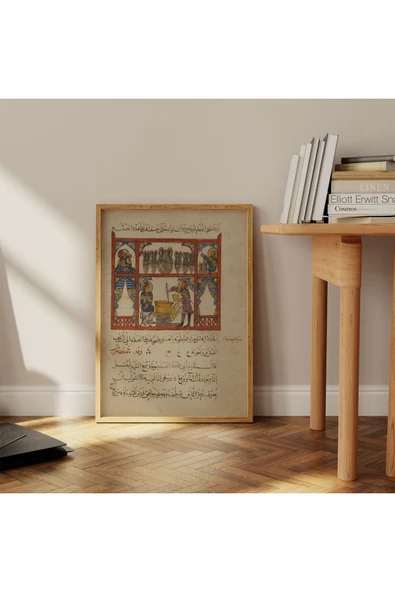 Pegziz Baldan Ilaç Yapımı Minyatür Çizim Sanatı Dekoratif Poster 60x90cm. ürün görseli 1