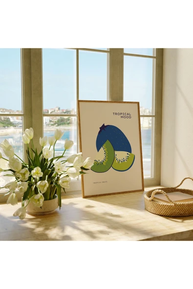 Pegziz Tropikal Meyve Sanatsal Poster 50x70 Cm ürün görseli 1