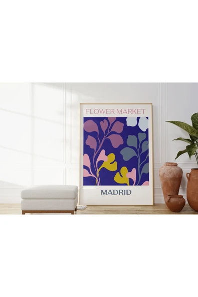 Pegziz Sanatsal Çiçek Duvar Dekor Posteri 60x90cm. ürün görseli 1