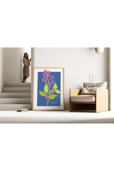 Pegziz Sanatsal Çiçek Duvar Dekor Posteri 60x90cm. ürün görseli 1