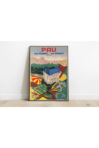 Pegziz Fransa Vintage Sanatsal Poster 40x50cm. ürün görseli 1
