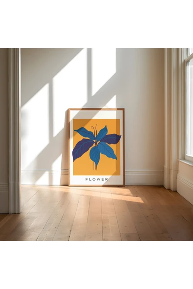 Pegziz Sanatsal Çiçek Duvar Dekor Posteri 60x90cm. ürün görseli 1