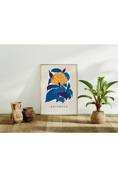 Pegziz Sanatsal Çiçek Duvar Dekor Posteri 60x90cm. ürün görseli 1