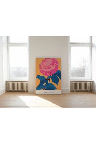 Pegziz Sanatsal Çiçek Duvar Dekor Posteri 60x90cm. ürün görseli 1