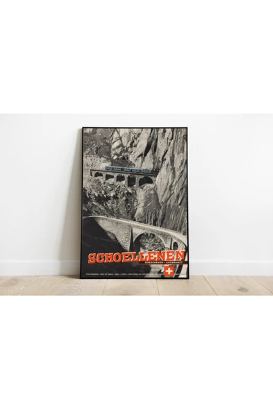 Pegziz Isviçre Vintage Sanatsal Poster 50x70cm. ürün görseli 1