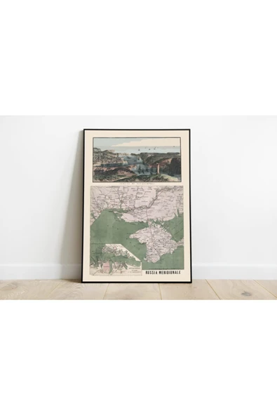 Pegziz Kırım 1927 Haritası Sanatsal Duvar Dekorasyon Poster 60x90cm. ürün görseli 1