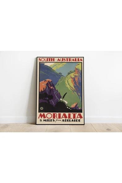 Pegziz Avustralya Vintage Sanatsal Poster 60x90cm. ürün görseli 1