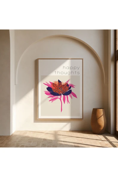Pegziz Sanatsal Çiçek Duvar Dekor Posteri 60x90cm. ürün görseli 1