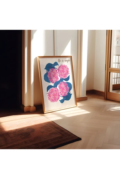 Pegziz Sanatsal Çiçek Duvar Dekor Posteri 60x90cm. ürün görseli 1