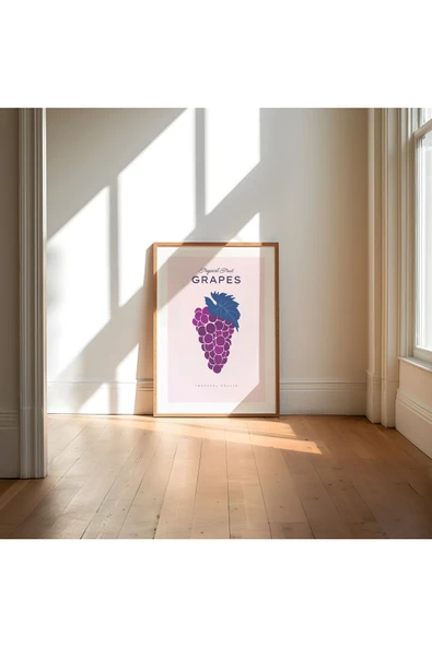 Pegziz Üzüm Meyvesi Sanatsal Poster 50x70 Cm ürün görseli 1