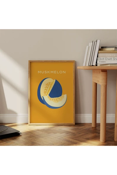 Pegziz Tropikal Kavun Meyvesi Sanatsal Poster 50x70 Cm ürün görseli 1