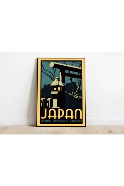 Pegziz Japonya Vintage Sanatsal Poster 50x70cm. ürün görseli 1