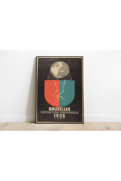 Pegziz Brüksel Vintage Sanatsal Poster 40x50cm. ürün görseli 1