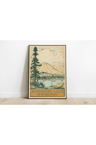 Pegziz Huntington Gölü Sanatsal Duvar Dekorasyon Poster 60x90cm. ürün görseli 1