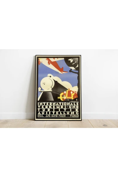 Pegziz Polonya Poznan Vintage Sanatsal Poster 50x70cm. ürün görseli 1