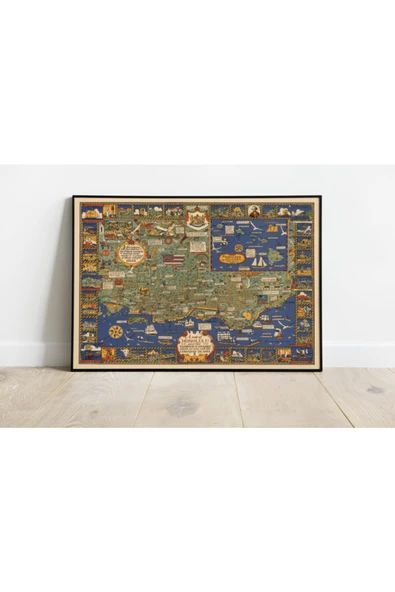 Pegziz Hawaii Honolulu 1927 Haritası Sanatsal Duvar Dekorasyon Poster 60x90cm. ürün görseli 1