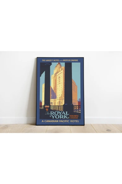 Pegziz Toronto Vintage Sanatsal Poster 60x90cm. ürün görseli 1