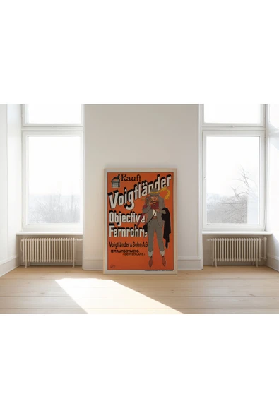 Pegziz Dekoratif Vintage Fotoğraf Makinası Reklam Afişi Poster 60x90cm. ürün görseli 1