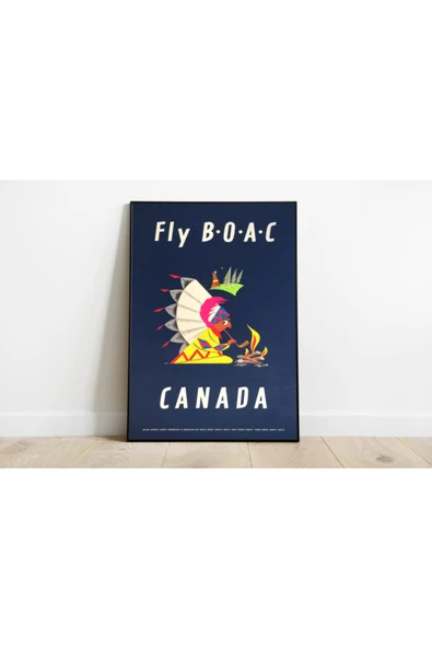 Pegziz Kanada Vintage Sanatsal Poster 40x50cm. ürün görseli 1