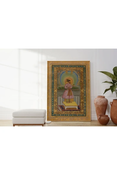 Pegziz Şah Cihan Minyatür Çizim Sanatı Dekoratif Poster 60x90cm. ürün görseli 1