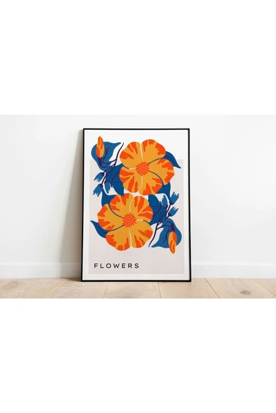 Pegziz Çiçek Sanatsal Poster 50x70 Cm ürün görseli 1