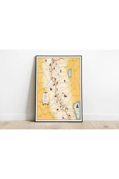 Pegziz California 1949 Haritası Sanatsal Duvar Dekorasyon Poster 60x90cm. ürün görseli 1