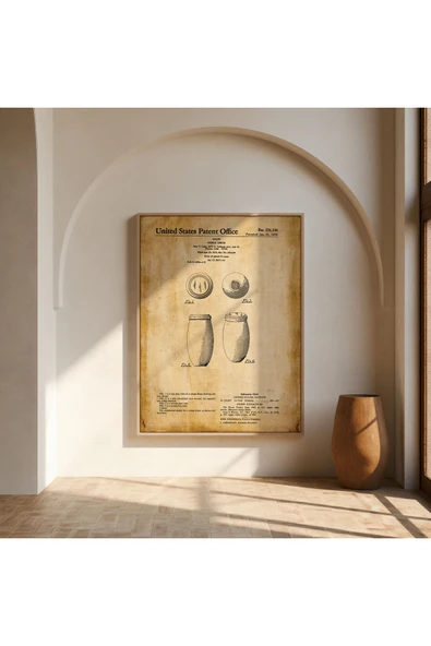 Pegziz Dekoratif Sanatsal Konga Davul Patent Posteri 60x90cm. ürün görseli 1