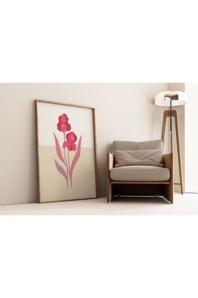 Pegziz Sanatsal Çiçek Duvar Dekor Posteri 60x90cm. ürün görseli 1